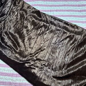 Brown crushed velour stretch fabric- 3.5 yds- stretches across- new